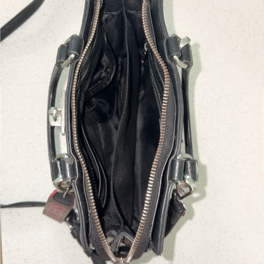 Guess Brown and Black Logo Crossbody Bag with Red Accent - Picture 6 of 11